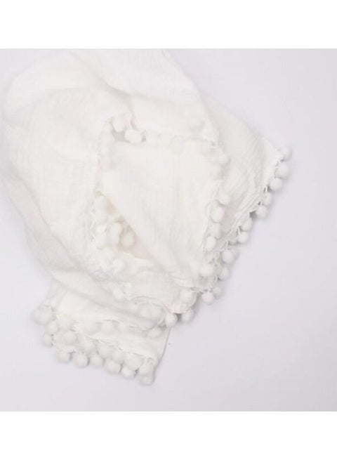 Baby Swaddling Tassel Decorated Soft Blanket