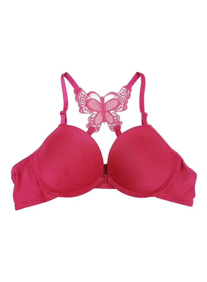 Generic - Front Open Padded Pushup Bra maroon - Image 1