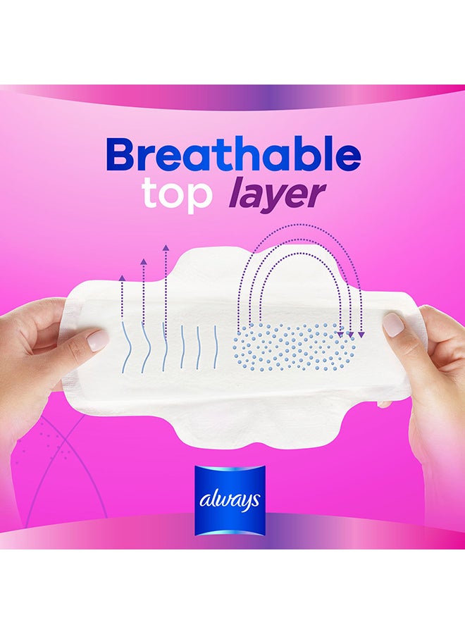 Always - Diamond Flex Foam Large Sanitary Pads With Wings 10 Count White - Image 1