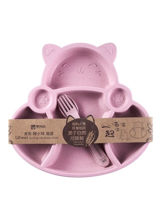 3-Piece Dinner Plate With Fork And Spoon Cutlery Set - Image 2