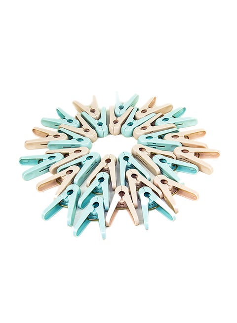 Pack Of 30 Cloth Pegs Multicolour 6x1.5x4cm