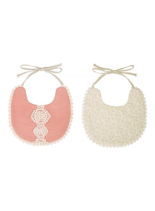 طقم مريلة أطفال بطبقتين من القطن الخالص مكون من قطعتين