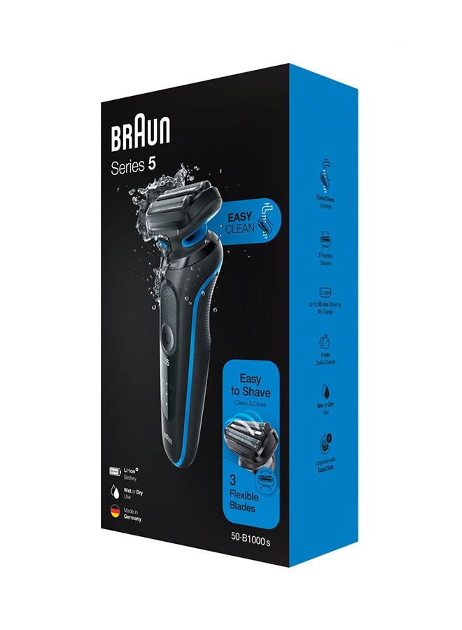 Series 5 EasyClean Electric Shaver Blue 13.5 x 6.5 x 25cm
