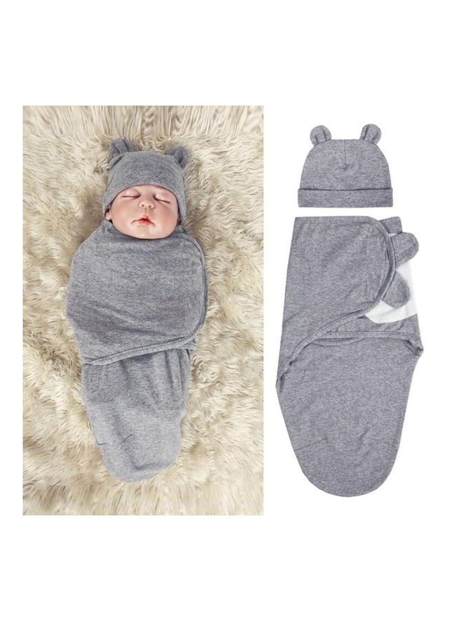 2-Piece Newborn Baby's Swaddling and Hat Set  - Image 2
