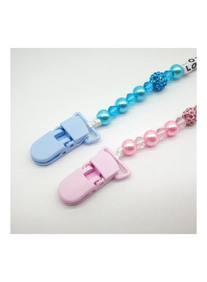 1-Piece Pacifier Necklace Type Durable Non-Toxic Decompress Teether Chain  - Image 4