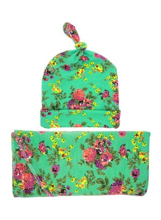 Floral Pattern Hooded Breathable Swaddling - v1611155092/N43818345A_1