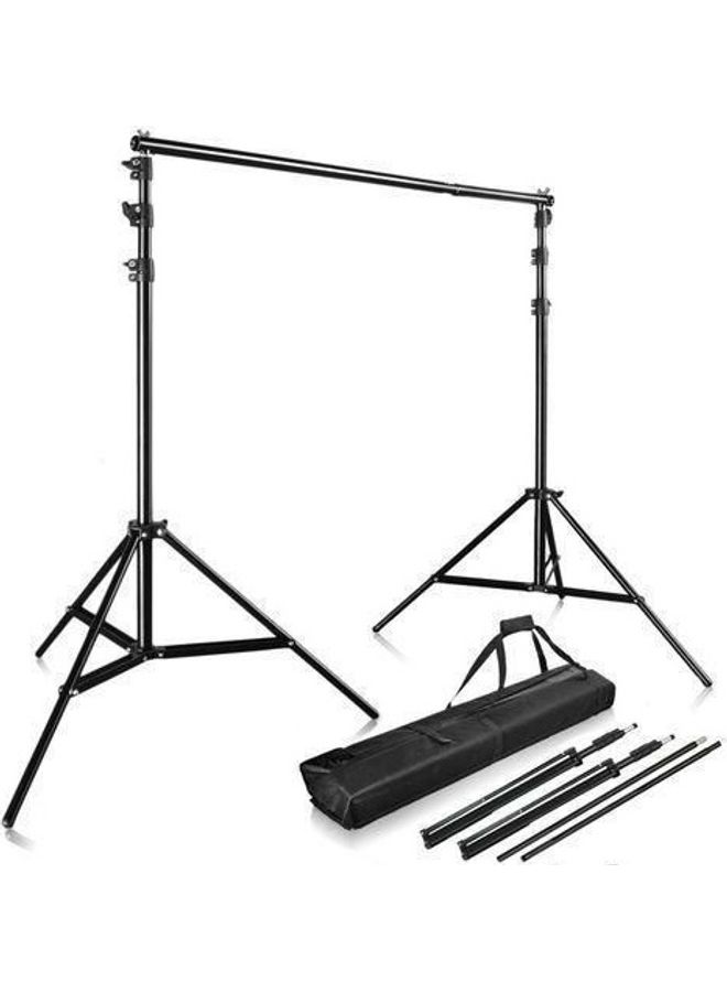 Stands Backdrop Background 3x3m With Black Background 3x5m  Cloth And Free 4 Clamp Black  - Image 2