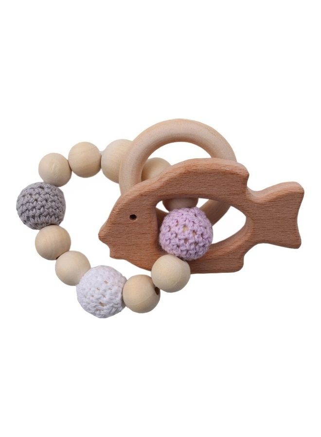 One Piece Safe Beech Wooden Teething Bracelet  - Image 1