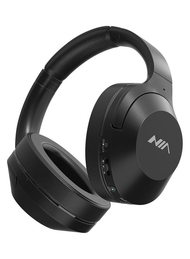 سماعة رأس نيا NX100 لاسلكية قابلة للطي بتصميم يغطي الأذن وتعمل بالبلوتوث أسود - Image 3