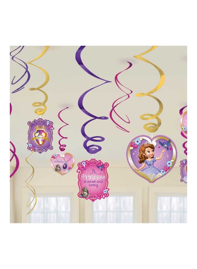 Amscan Disney Sofia The First Foil Swirl Birthday Theme Party Supplies