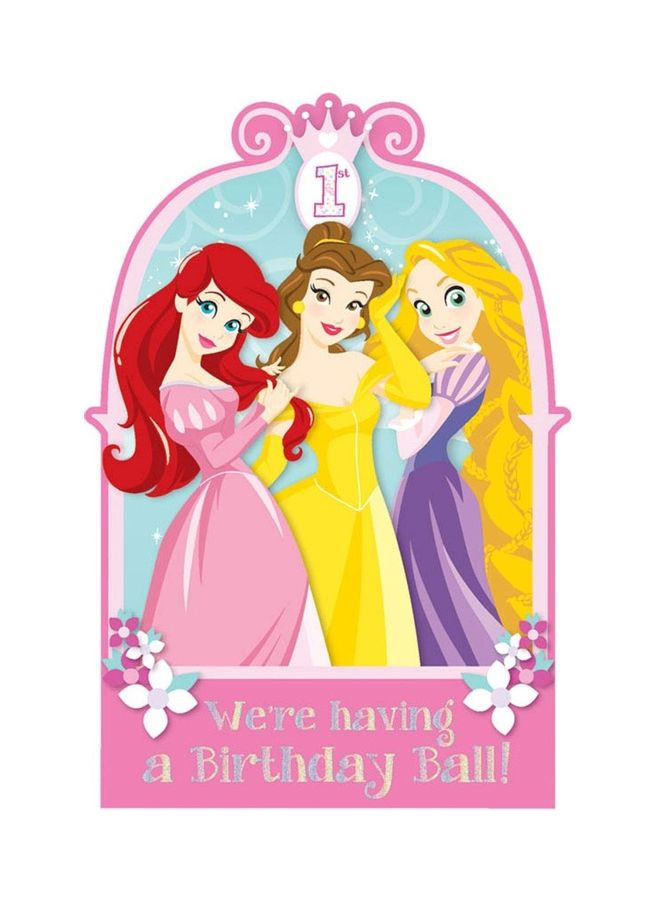 أمسكان بطاقة دعوة لحفل عيد ميلاد مزينة بطبعة