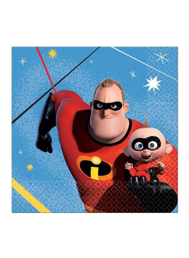 Amscan 16-Piece Printed Party Beverage Tissues Set Tableware Party Supplies