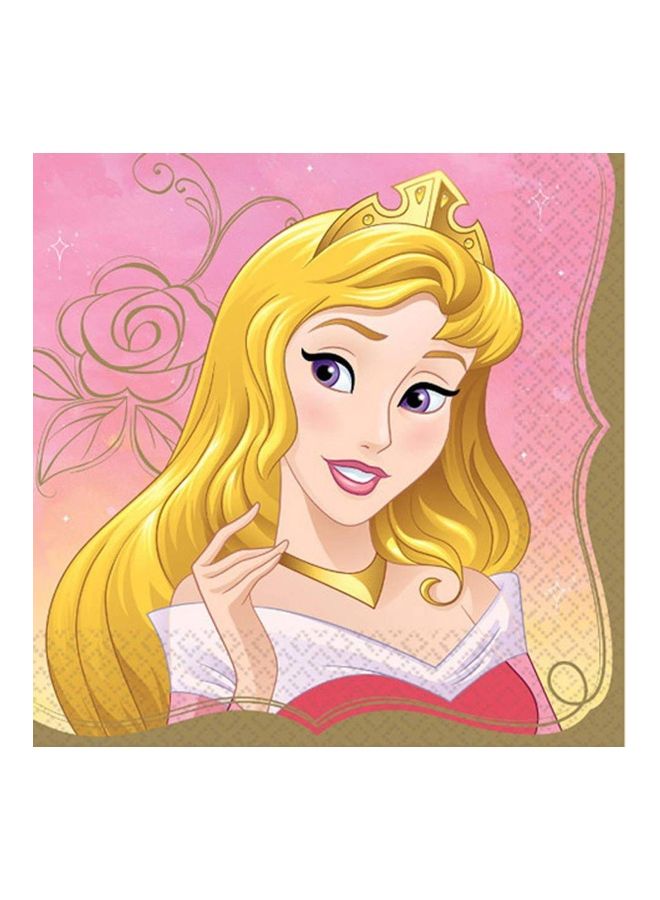 أمسكان طقم مناديل ورقية للمشروبات بطبعة للحفلات - 16 قطعة