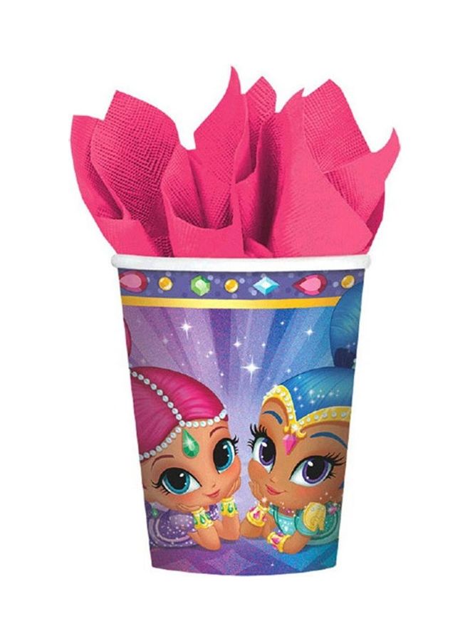 Amscan 8-Piece Shimmer And Shine Printed Cup Set Kids Birthday Party Tableware, Party Supplies