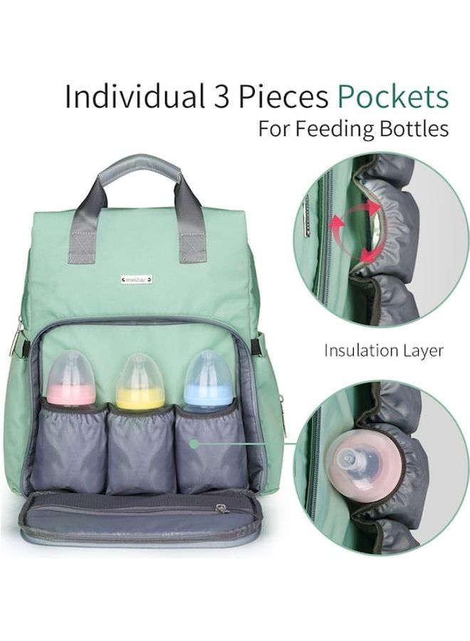 Large Capacity  Handbag With Changing Pad Insulated Pockets  - Image 3