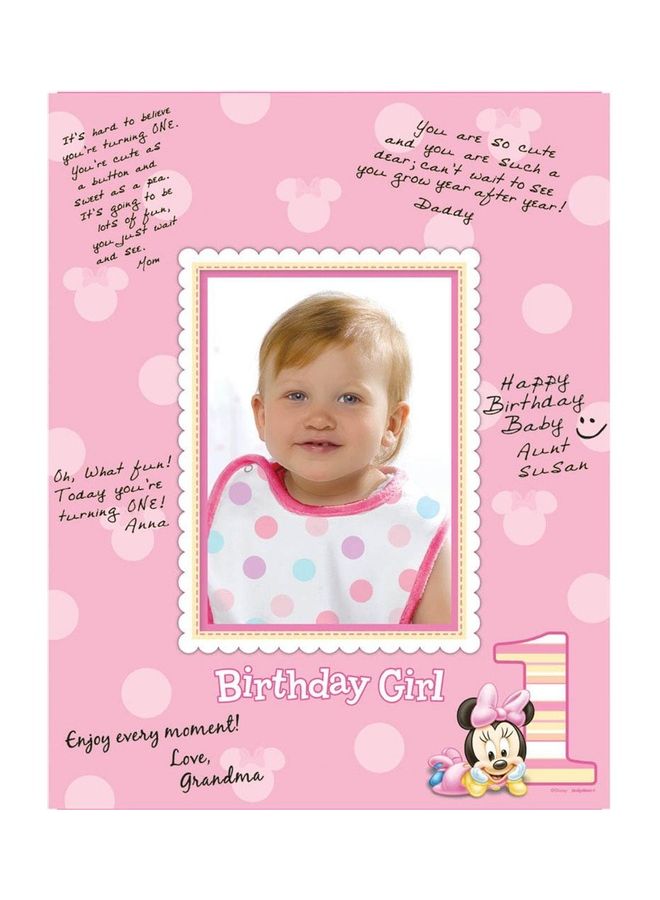 Amscan Minnie Mouse 1st Birthday Autograph Matte