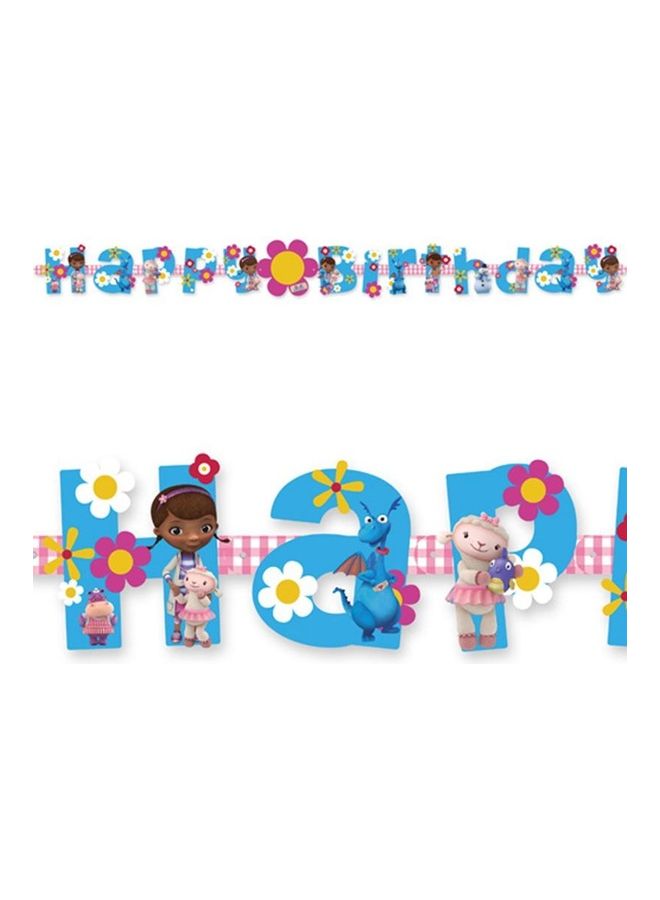 Amscan Europe Doc Mcstuffins Happy Birthday Letter Pattern Banner Birthday Decoration and Party Supplies 