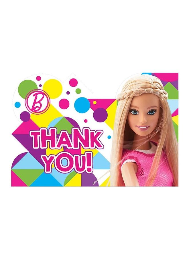 Amscan 8-Piece Printed Thank You Card Set