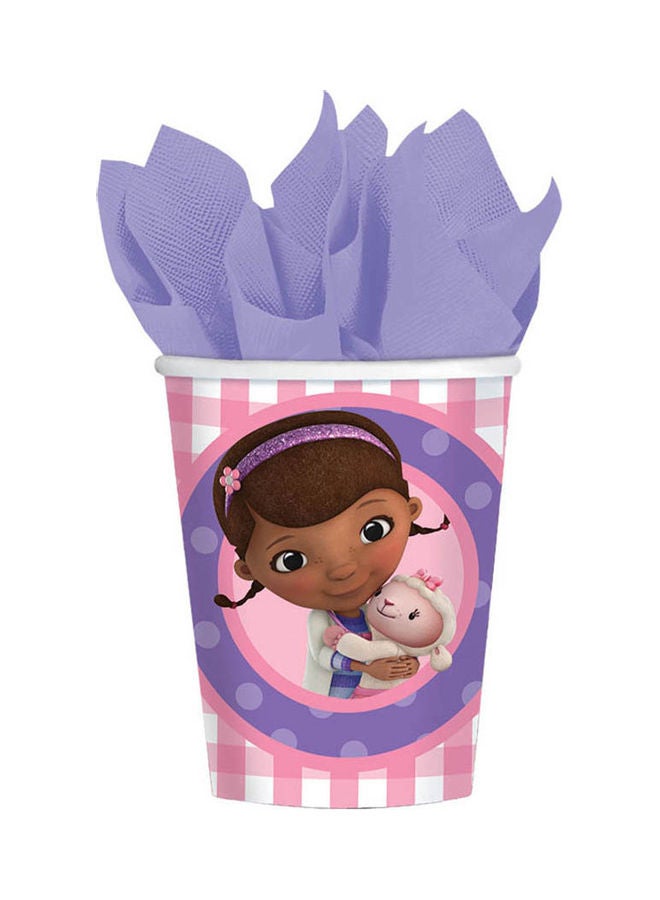 أمسكان مجموعة أكواب بتصميم مستوحى من سلسلة "Doc McStuffin" من أمسكان مكونة من 8 قطع