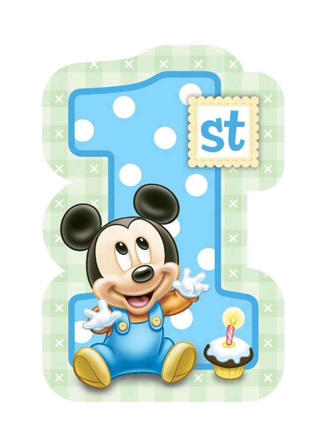 Amscan 8-Piece Printed Birthday Invitation Set Party Supplies