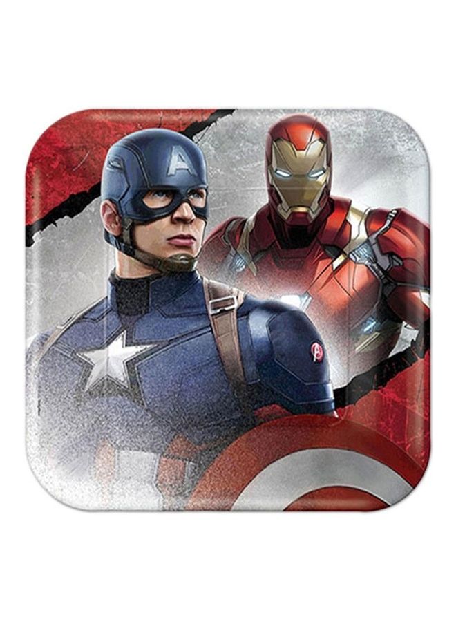 8-Piece Captain America 3 Printed Plate Set 9inch