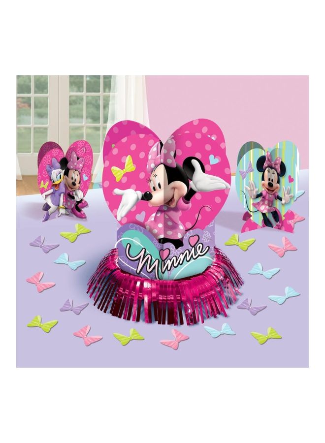 Amscan Minnie Mouse Table Decorating Kit for Kids Birthday Theme Party Supplies, Table Centerpiece Decorations