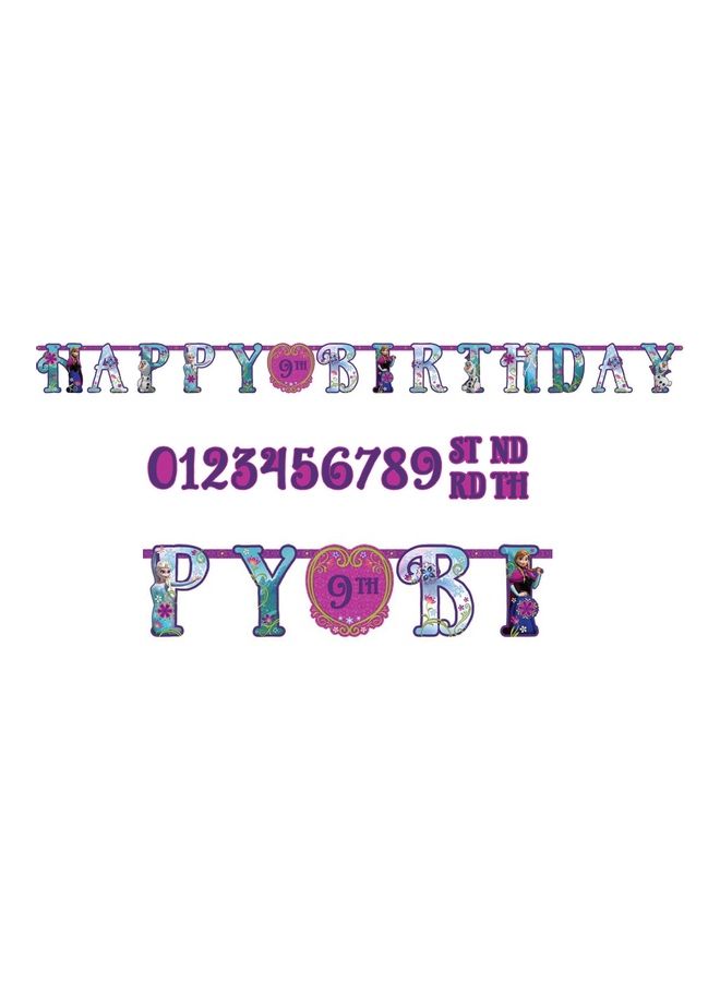 Amscan Frozen Add-An-Age Jumbo Letter Banner