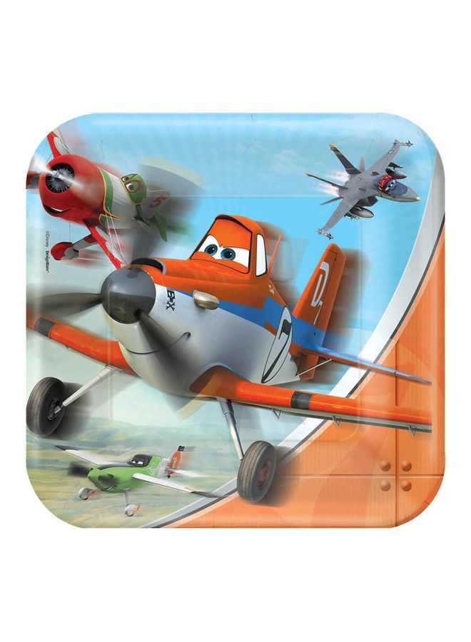 أمسكان طقم أطباق من 8 قطع بطبعة داستي آند فريندز 9بوصة