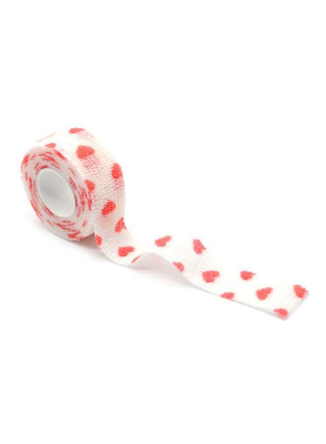 Generic 1-Piece Roll Self Adherent Cohesive Wrap Bandage White/Red 