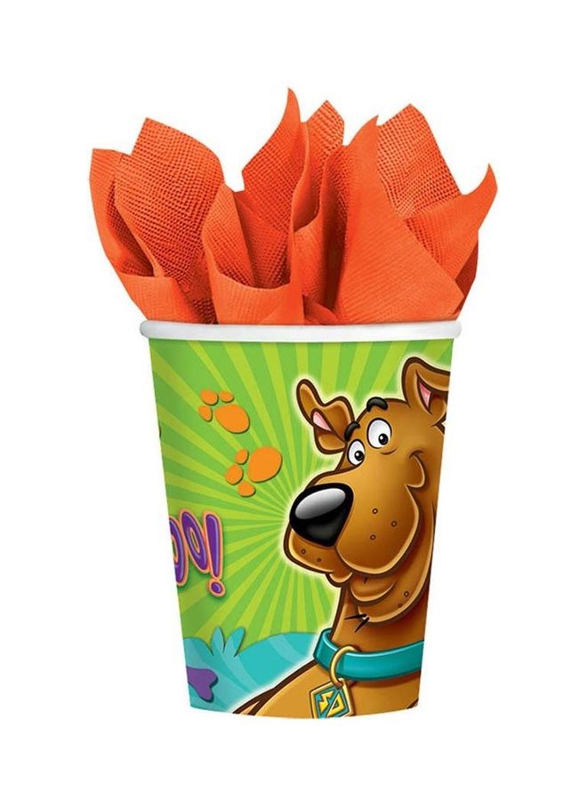 أمسكان مجموعة أكواب بطبعة من فيلم " Scooby-Doo" من 8 قطع