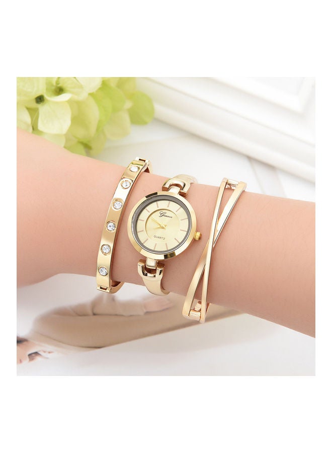 Berunz - Women's Analog Watch Stainless Steel Band With 2 Bracelets - Image 1