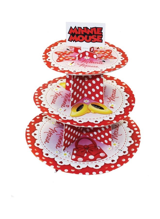 Amscan Europe Disney Red Minnie 3 Tier Cake Stand for Birthday Party Decorations, Party Celebration 