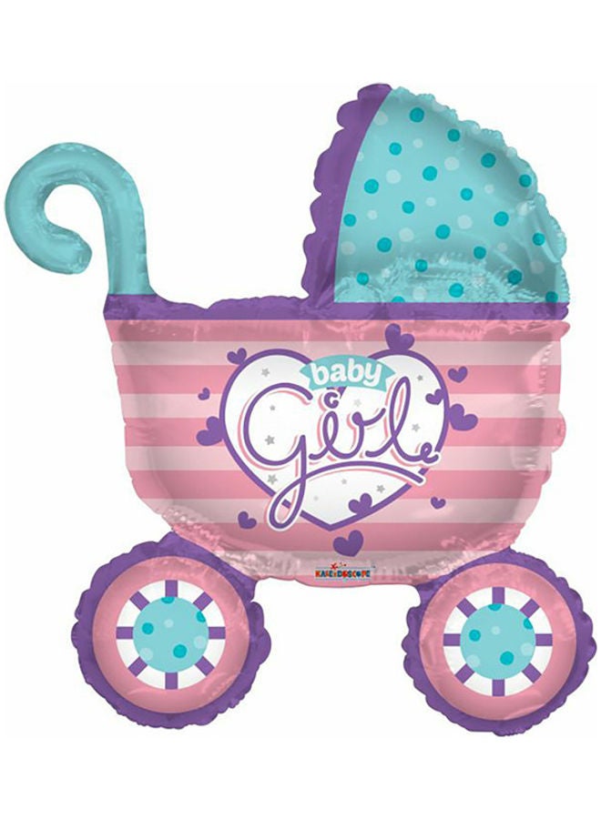 Baby Girl Stroller Shape Party Decoration Helium Balloon