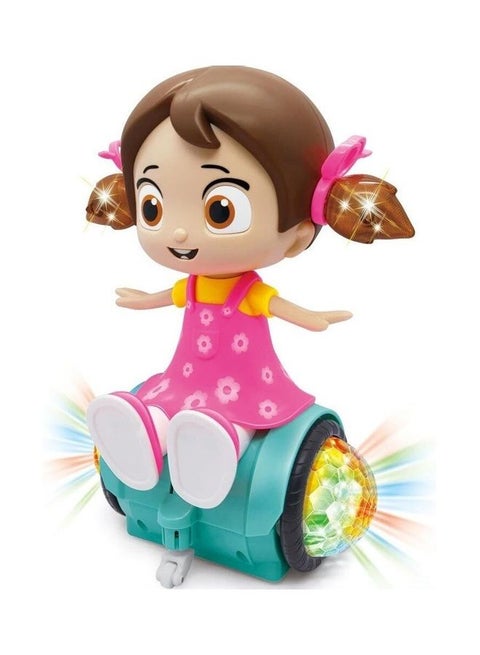 360 Degree Rotating Musical Dancing Girl Toy With Flashing Lights