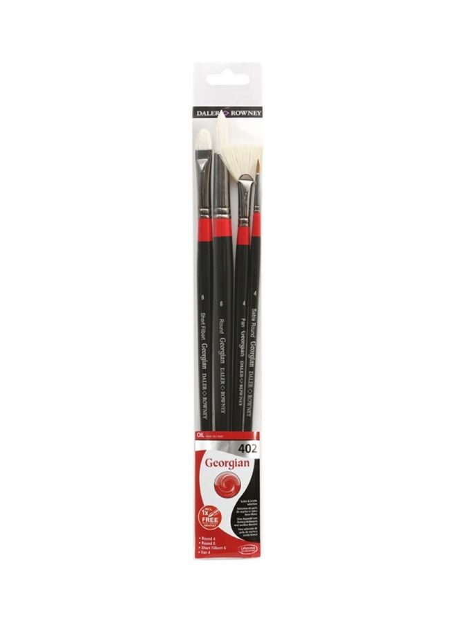 Generic Set Of 4 Georgian Wallet Brush Black 