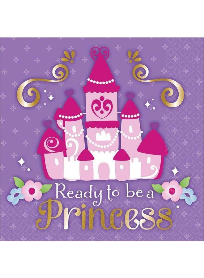 أمسكان طقم مناديل ورقية للمشروبات بطبعة للحفلات - 16 قطعة