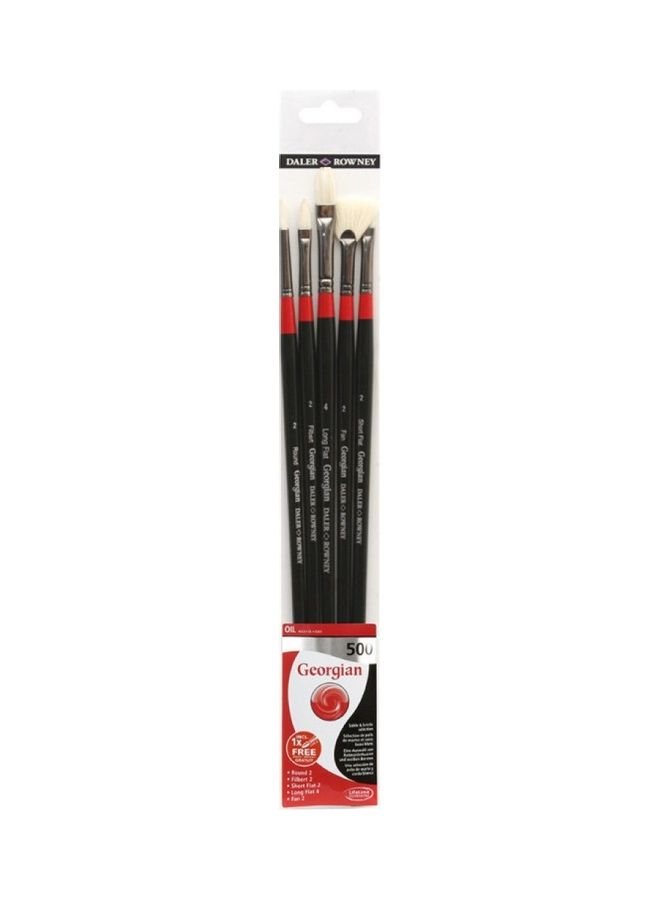 Generic Set of 5 Brush Georgian Wallet 500 Black 