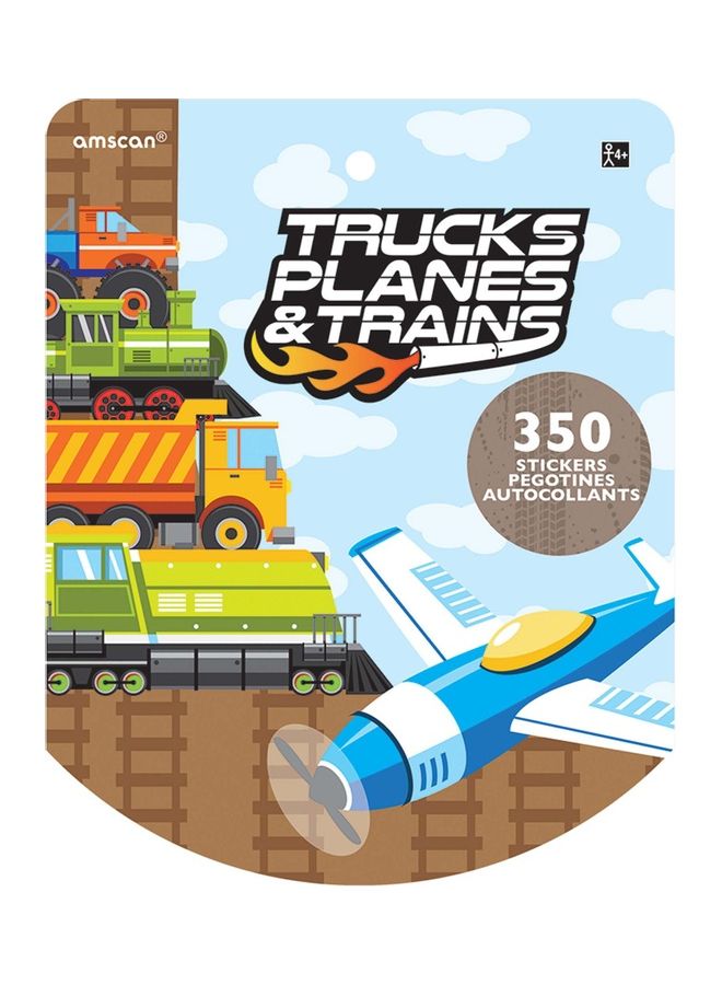Amscan 350-Piece Trucks Planes Sticker Set
