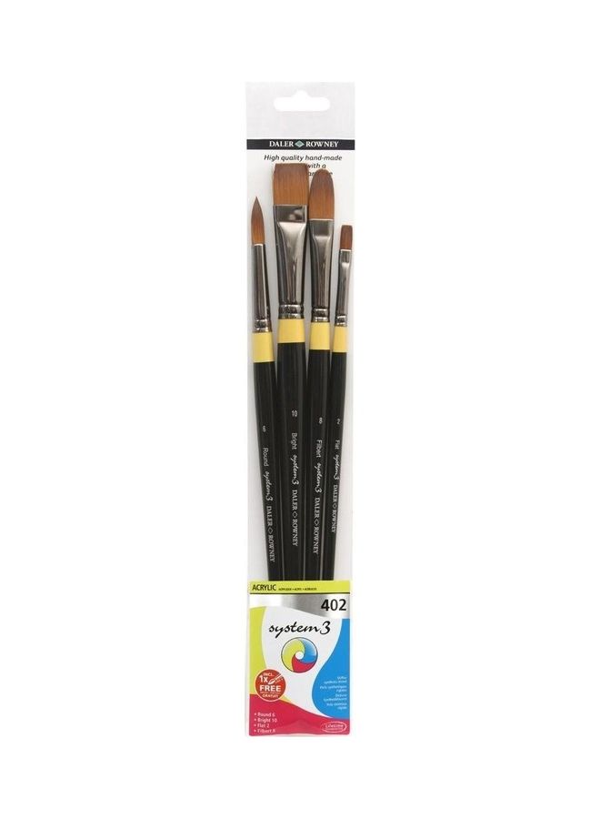 Generic 4-Piece Brush System 3 Wallet 402 Black 