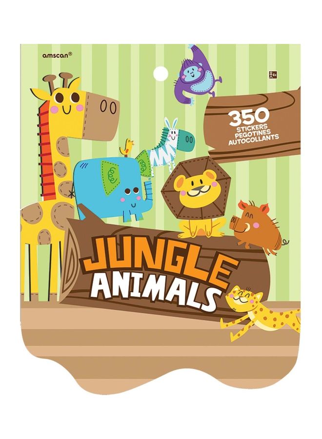 Amscan 350-Piece Jungle Animals Sticker Set