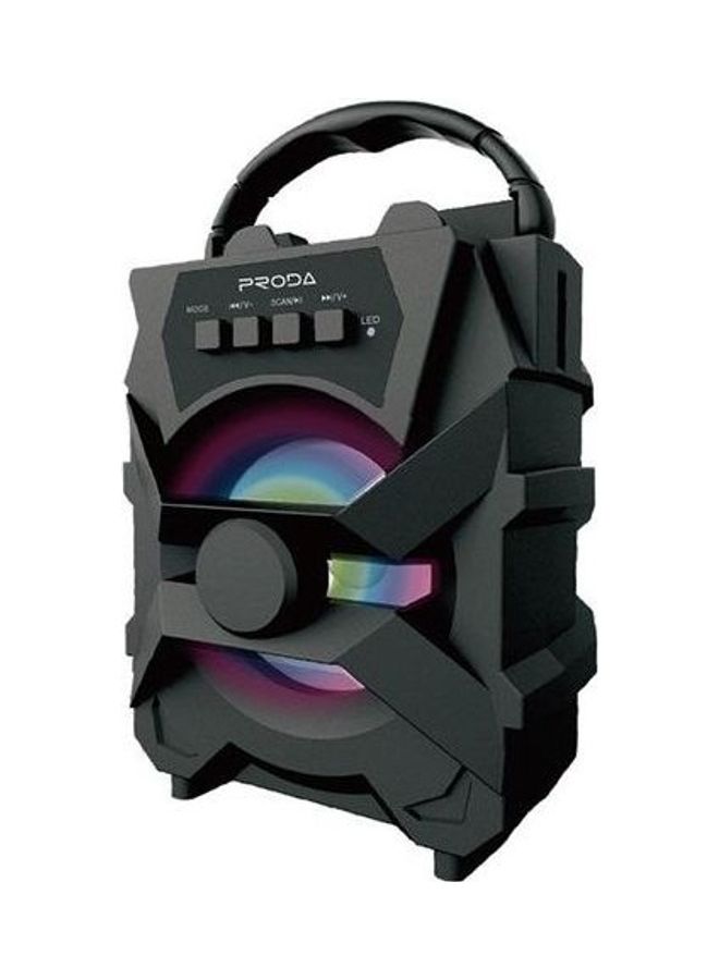 PRODA - Xunshen Portable Wireless Bluetooth Speaker With FM Radio /SD Card Reader / AUX And USB Black - Image 1