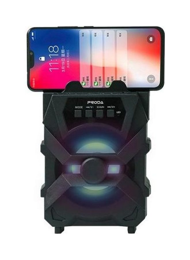 PRODA - Xunshen Portable Wireless Bluetooth Speaker With FM Radio /SD Card Reader / AUX And USB Black - Image 1