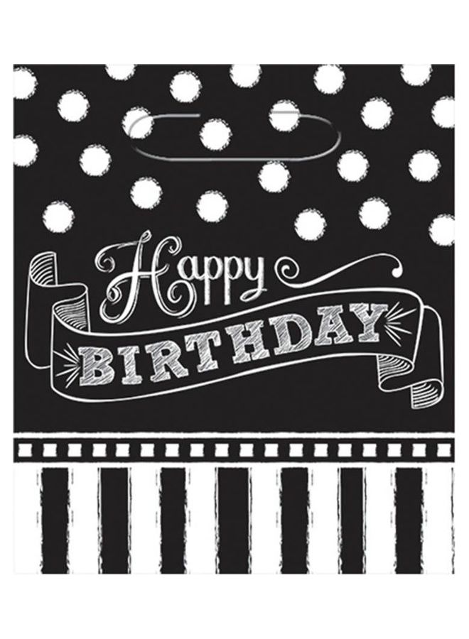 Amscan 8-Piece Happy Birthday Printed Loot Bag Set 9inch