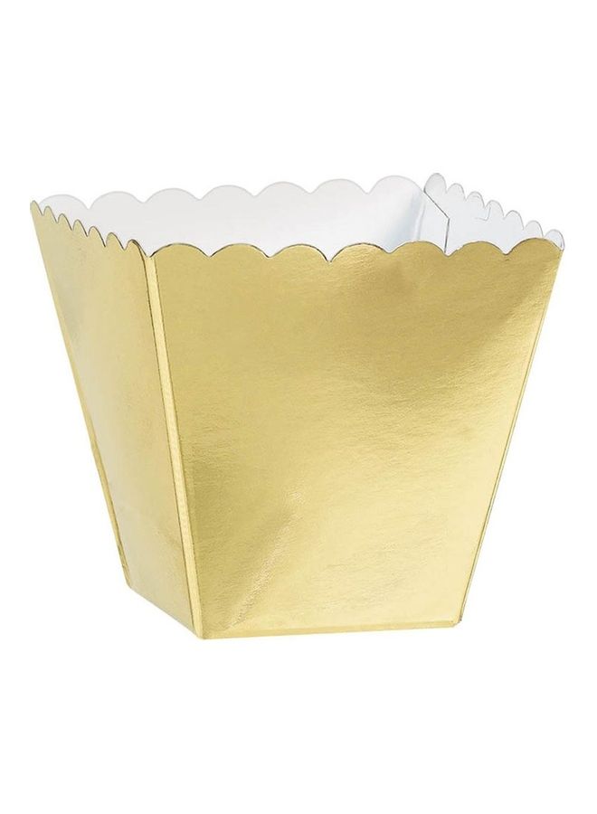 أمسكان مجموعة علب هدايا ضيافة للحفلات بحواف صدفية من 100 قطعة