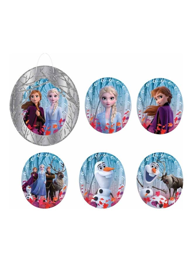 Amscan 6-Piece Frozen II Wall Cutout And Frame 8x3.75inch