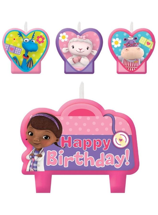 أمسكان مجموعة شموع عيد ميلاد بطبعة مسلسل الرسوم المتحركة "Doc Mcstuffin"