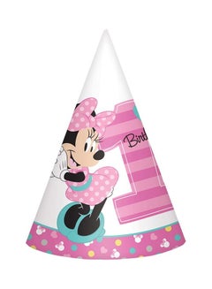 Amscan 8 Pieces Minnie's Fun To Be One Paper Cone Hats 
