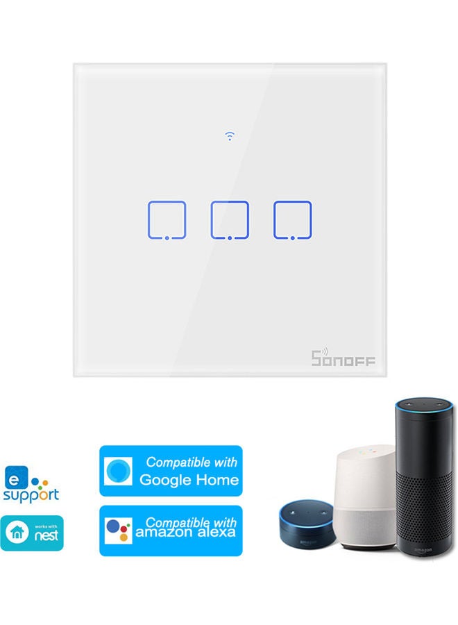 مفتاح جانج الذكي يعمل بتقنية الواي فاي للتحكم بأضواء الحائط أبيض 10.2 x 4.6 x 10.2سم - Image 2