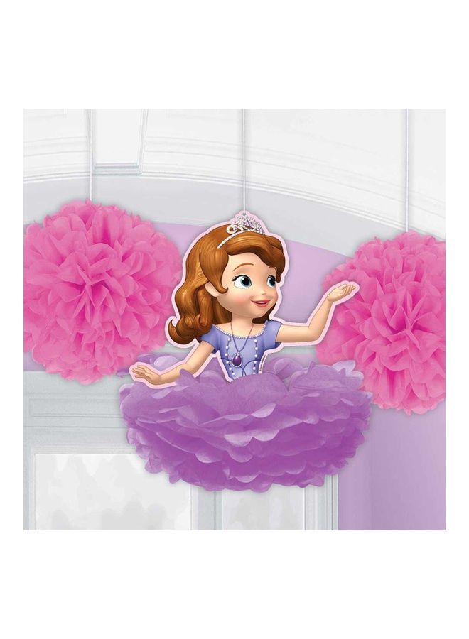 Amscan Sofia The First Fluffy Decorations 3pcs