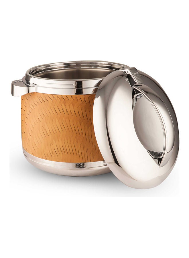 Golden Fire - Wood Light Food Container Stainless Steel Brown/Silver 5Liters - Image 1